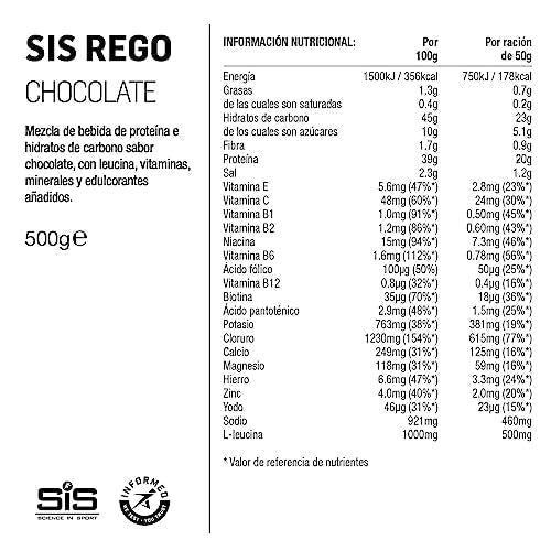 Science In Sport REGO Rapid Recovery Drink Powder, Post Workout Protein Powder, 20 g of Protein Science in Sport buy supplements canada