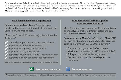 Femmenessence MacaPause – Clinically Proven for Post Menopause, Natural Hormone Balance Natural Health International buy supplements canada