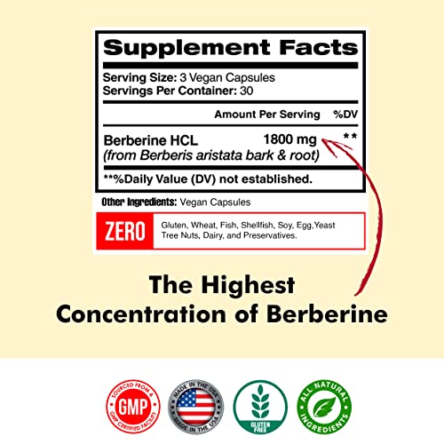 Berberine 1800mg Per Serving, Berberine Supplement, Berberine HCL, Berberine Pills American Standard Supplements buy supplements canada