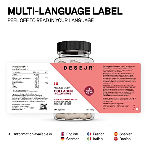 DESEJR Collagen & Hyaluronic Acid 90 Capsules (3 Months) DESEJR buy supplements canada