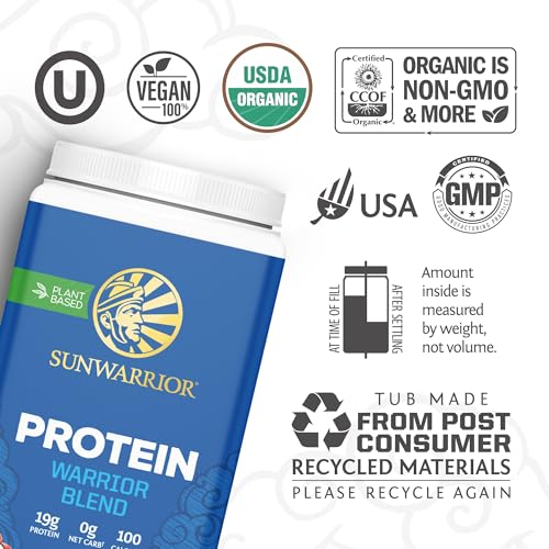 Vegan Organic Protein Powder Plant-based | BCAA Amino Acids Hemp Seed Soy Free Sunwarrior buy supplements canada