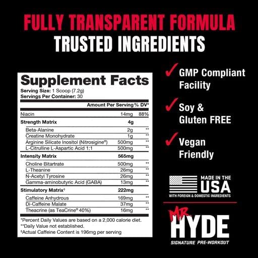 PROSUPPS Mr. Hyde Signature Pre Workout with Creatine, Beta Alanine, TeaCrine PROSUPPS buy supplements canada