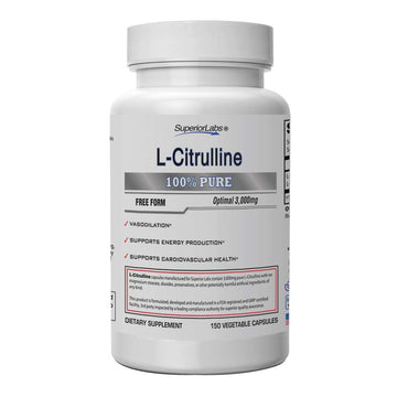 Superior Labs – Pure L-Citrulline – Free Form – Optimal 3,000mg Dosage – 150 Vegetable Superior Labs buy supplements canada