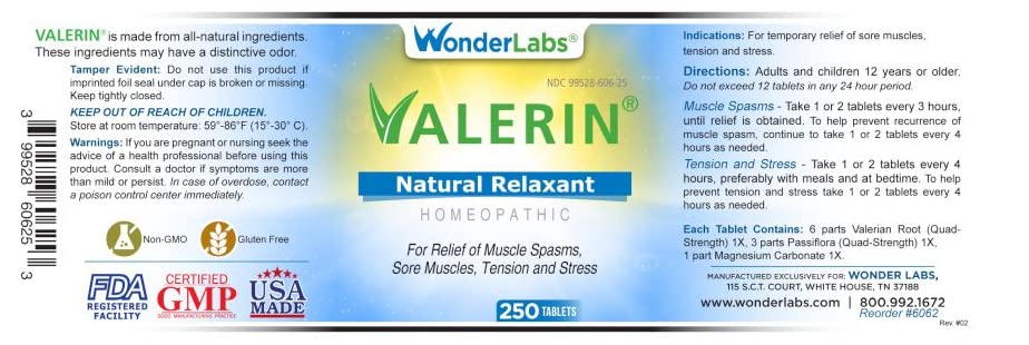 Valerian Natural Relaxant for Tension Relief, Stress Relief, Leg Cramp Relief and Other Muscle Cramps Magnesium, Passion Flower, & Valerian Root Muscle Relaxant - (90ct) Wonder Laboratories buy supplements canada
