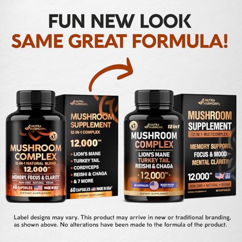 Mushroom Supplement - Organic Lion's Mane | Turkey Tail | Chaga | Cordyceps | Reishi NUTRAHARMONY buy supplements canada