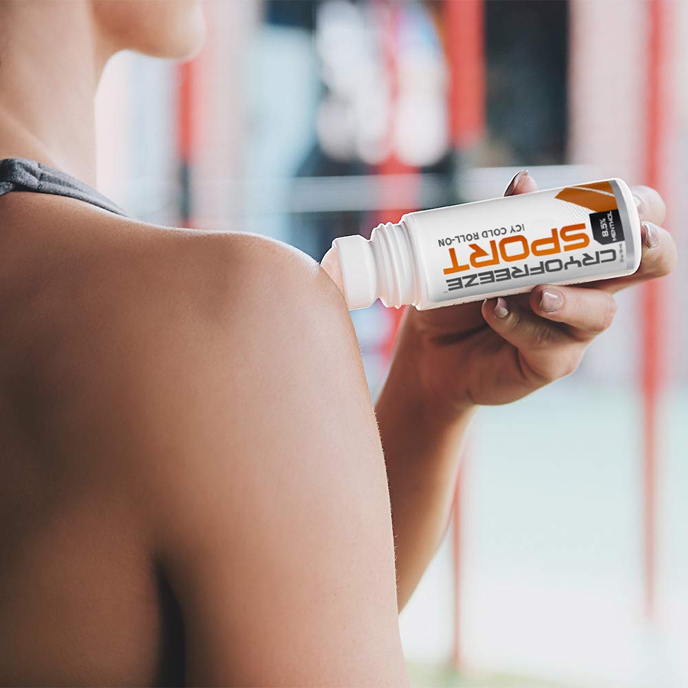 OMAX 3 Bottles CryoFreeze Sport ICY Cold Pain Relief Roll-On, 8.5% Menthol, Natural Pain Relief - 3 Bottles (3 oz Each) OMAX buy supplements canada