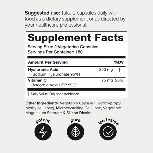 Toniiq Ultra High Purity Hyaluronic Acid Supplements - 95%+ Highly Purified and Bioavailab Toniiq buy supplements canada