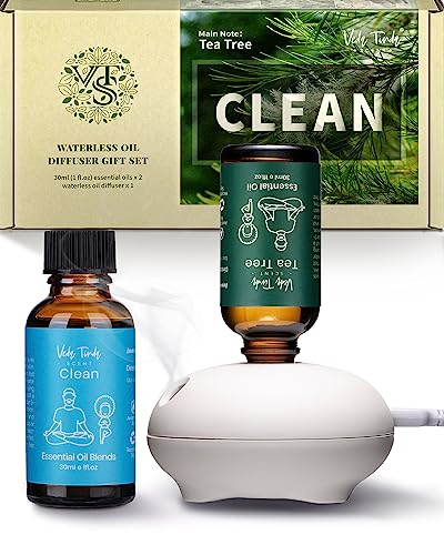 VTS Waterless Diffuser with Essential Oils Set, Tea Tree Essential Oil Aromatherapy Gift Set VEDA TINDA SCENT buy supplements canada
