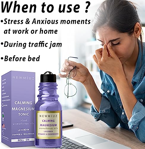 Calm Magnesium Roller Lavender Orange Cedarwood Essential Oil Roll On Calming Aromatherapy Self Care New Miuz buy supplements canada