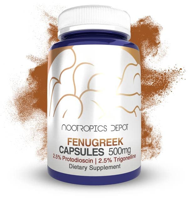 Nootropics Depot Fenugreek Extract Capsules | 500mg | 60 ct | 2.5% Trigonelline Nootropics Depot buy supplements canada