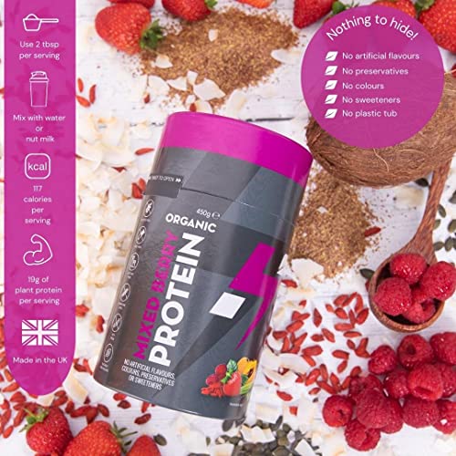 Hylife Nutrition - Organic Protein Powder - Mixed Berry Vegan Protein Powder (450g - 15 Servings) Hylife Nutrition buy supplements canada