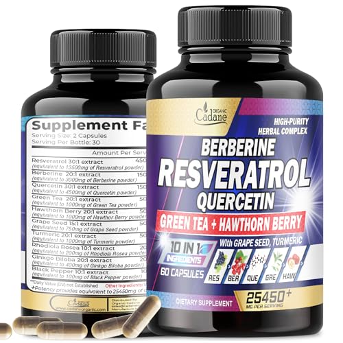 Premium Resveratrol Supplement 25450mg - Healthy Aging, Heart, Brain & Immune Support Organic Cadane buy supplements canada