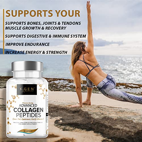 Pure Collagen Supplements Capsules Grass Fed Advanced Multi Collagen Peptides K GEN rejuvenation nutrition buy supplements canada