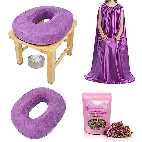 ElasignShopo Yoni Seat Kit, Wooden Vaginial Steaming Stool Chair Set with Gown for Feminine ElasignShopo buy supplements canada