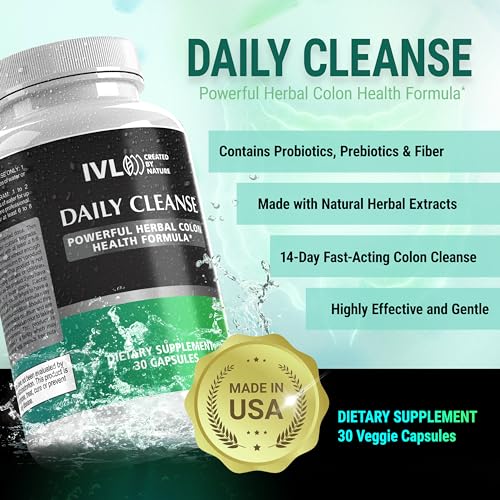 IVL - Daily Cleanse Herbal Colon Health Formula - Detoxification, Probiotic, Digestive Support IVL buy supplements canada