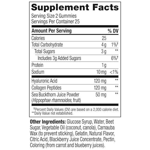 OLLY Glowing Skin Gummy, 25 Day Supply (50 Count), Plump Berry, Hyaluro OLLY buy supplements canada