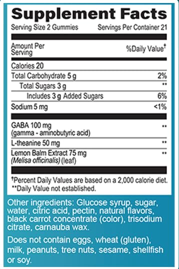 GeriCare DeStress Gummies with GABA, L-Theanine & Lemon Balm Mixed Berry Flavor – 42 Count – Supports Relaxation & Mental Clarity – Non-GMO, Gluten-Free, Vegan GeriCare buy supplements canada