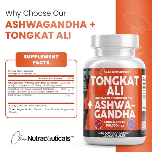 Clean Nutraceuticals Tongkat Ali 300,000mg and Ashwagandha 100,000mg Clean Nutraceuticals buy supplements canada