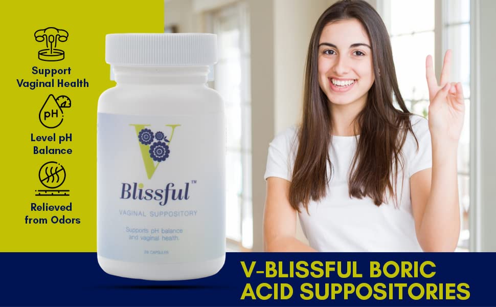 V Blissful Boric Acid Suppository & Soothing Vaginal Solution for Yeast Infection & Bacterial Vaginosis V Blissful buy supplements canada