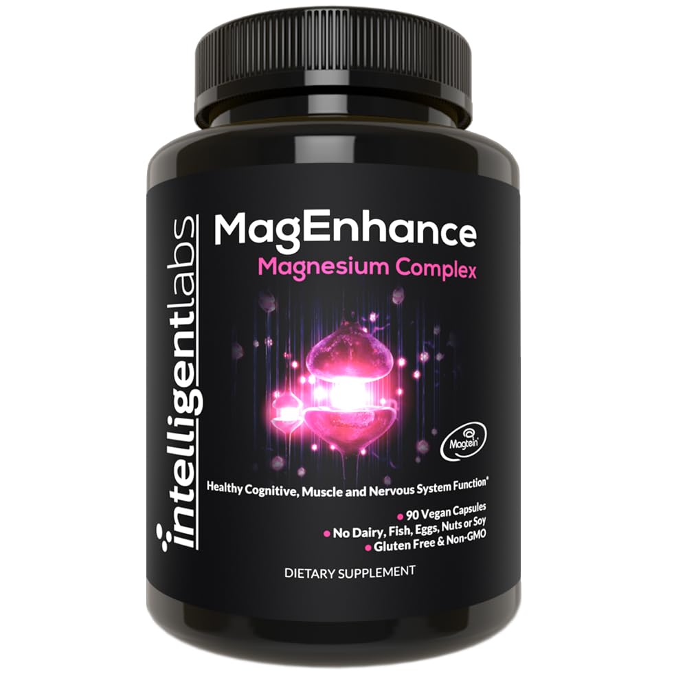 Intelligent Labs MagEnhance Magtein Magnesium Complex Supplement L-Threonate with Magnesium Glycinate and Taurate, 90 Capsules Intelligent Labs buy supplements canada