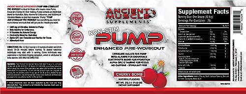 Ancient Muscle Pre Workout Stimulant-Free Pump Supplement - Citrulline Malate, Beta Alanine Ancient Muscle buy supplements canada