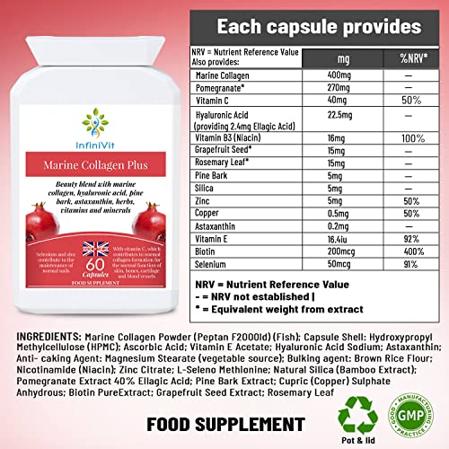 InfiniVit Marine Collagen Plus Blend Capsules - Hair Growth Enhancer with Enriched Vitamin C and Vitamin E InfiniVit buy supplements canada