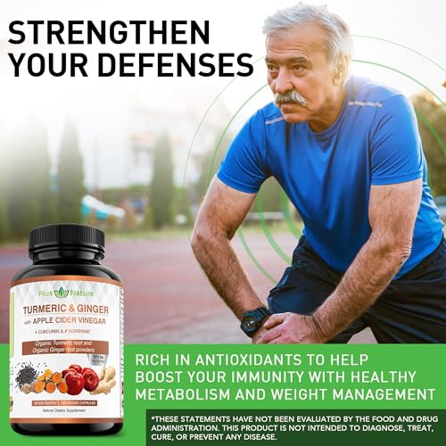 PIUS NATURE Turmeric Curcumin and Ginger with Apple Cider Vinegar, USDA Organic PIUS NATURE buy supplements canada