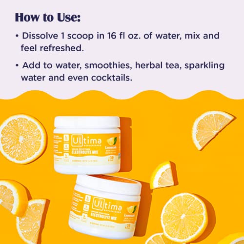 Ultima Replenisher Electrolyte Hydration Drink Mix, Lemonade, 30 Serving Tub Ultima Replenisher buy supplements canada