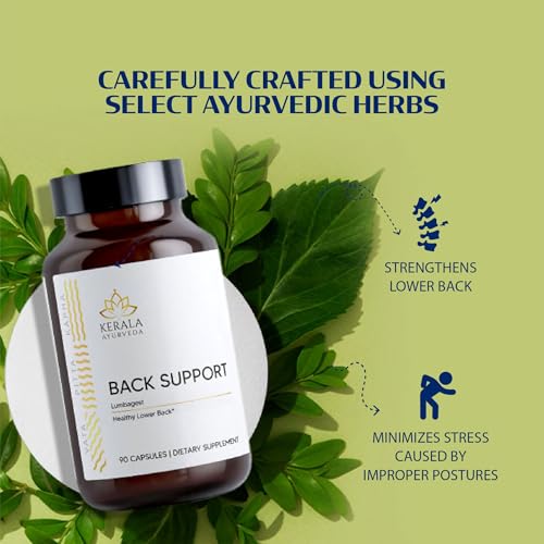Kerala Ayurveda Back Support Herbal Capsules - Eases Occasional Discomfort of Lower Back & Supports Normal Movement of Spine, 90 Count Kerala Ayurveda buy supplements canada