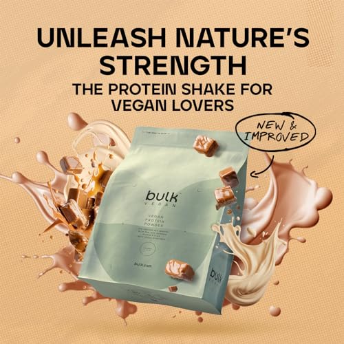 Bulk Vegan Protein Powder, Caramel Latte Flavour, 500 g, New & Improved Formula, 14 Servings Bulk buy supplements canada