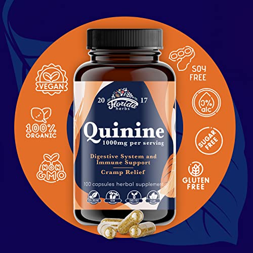 Leg Cramps Support Organic Pills - 1000 mg - Quinine Tablets for Cramp Defense FLORIDA HERBS buy supplements canada