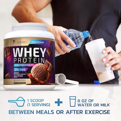 Whey Protein Powder 24g - Chocolate Ice Cream Whey Isolate Protein for Muscle Growth Nature's Nutrition buy supplements canada