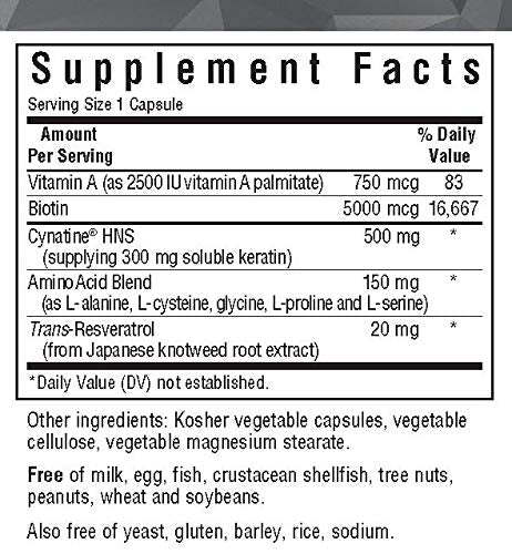 Bluebonnet Nutrition Beautiful Ally Keratin Care, Beauty Nutrient, Best for Hair, Strengthen and Revitalize Hair*, Non GMO, Gluten Free, Soy Free, Milk Free, 30 Vegetable Capsules, 30 Servings BlueBonnet buy supplements canada