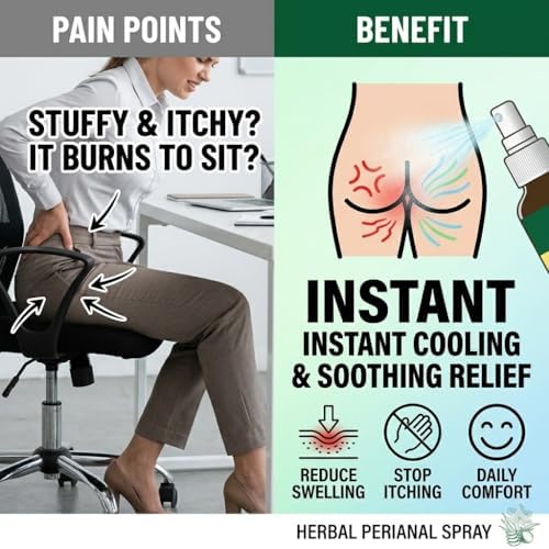 Herbal Hemorrhoid Relief Spray - Fast Acting Relief for Anal Swelling, Itching & Pain, Soothing Perianal Nursing Spray for Discomfort, Natural Plant-Based Formula, 30ML / 1 FL.OZ Aus Healthcare buy supplements canada