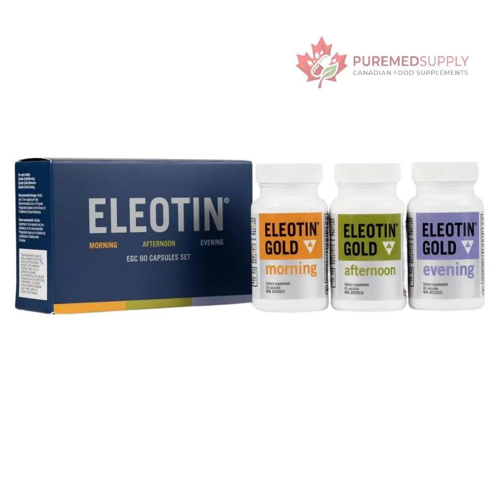Eleotin Gold Capsules Value Pack Set for Balanced Metabolic Health | Healthy Circulation | Premium Herbal Ingredients | 3 Bottles of Different Formula | 60 Capsules Each Eleotin buy supplements canada
