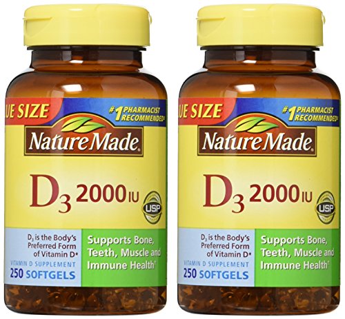 Nature Made, Vitamin D3 2,000 I.U. Liquid Softgels, 250-Count (Pack of 2) Nature Made buy supplements canada