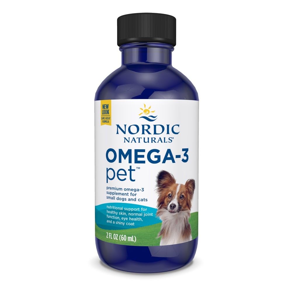 Nordic Naturals Omega-3 Pet Bundle - 2 oz Omega-3 Fish Oil for Small Dogs & Cats, 8 oz Pet Cod Liver Oil Promotes Heart, Skin, Coat, & Immune Health Nordic Naturals buy supplements canada