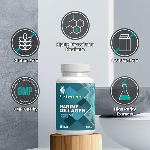 Fitimins Marine Collagen Capsules, 2000mg with Hyaluronic Acid & Vitamin C Fitimins buy supplements canada