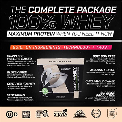 Muscle Feast 100% Grass-Fed Whey Protein, Pastured Raised Hormone Free All Natural Muscle Feast buy supplements canada