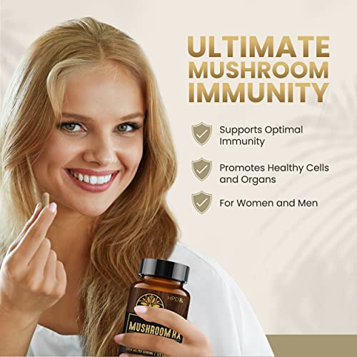 HPD Rx Mushroom Rx Organic Mushroom Extract Blend Max Immunity Dose, Lion’s Mane HPD Rx buy supplements canada
