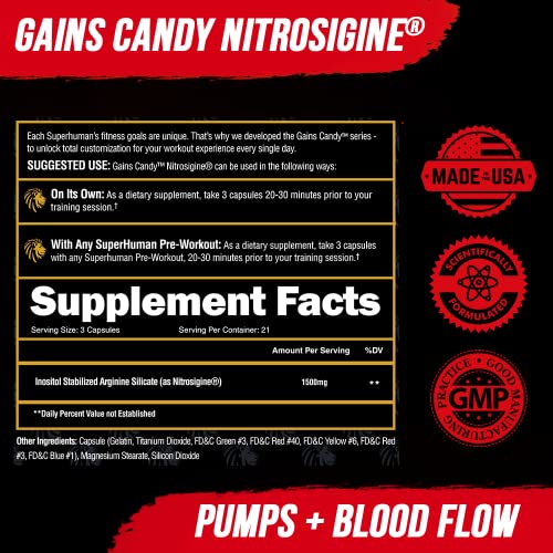 ALPHA LION Gains Candy, Supplement Pills for Muscle Pump & Blood Flow, Nitric Oxide ALPHA LION buy supplements canada