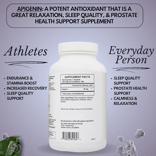 PRISTINE'S Apigenin Relaxation & Sleep Supplement Support - 50mg 300 Day Supply PRISTINE'S buy supplements canada