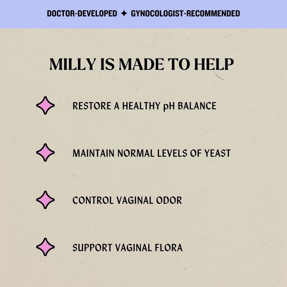 Milly Health Boric Acid Vaginal Suppositories - Restores pH Balance and Supports Odor Control Milly Female Health buy supplements canada