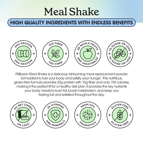 Fit & Lean Meal Shake, Fat Burning Meal Replacement, Protein, Fiber, Probiotics, Strawberry Fit & Lean buy supplements canada