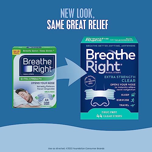 Breathe Right Nasal Strips | Extra Strength | Clear | For Sensitive Skin Breathe Right buy supplements canada
