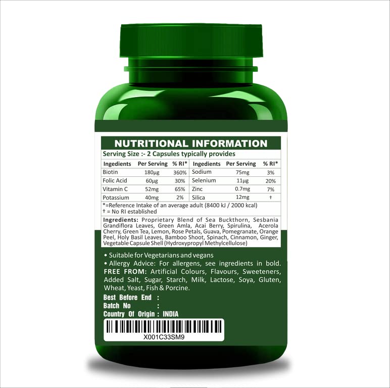 Herbal Magic's Pure & Natural Blend - Collagen Builder Capsules x 60 - Made from 17 Fruits Herbal Magic buy supplements canada