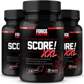 FORCE FACTOR Score! XXL, 3-Pack, Nitric Oxide Booster Supplement for Men with L Force Factor buy supplements canada