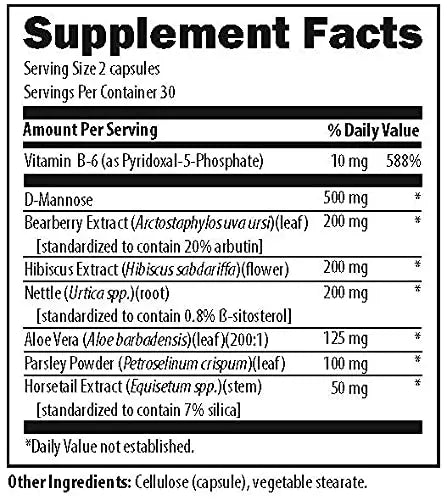 Designs for Health UT Synergy - 500mg D-Mannose with Horsetail, Nettle, Hibiscus + Bearberry Leaf - Healthy Urinary Tract Support - Non-GMO + Gluten-Free Supplement (60 Capsules) Designs for Health buy supplements canada