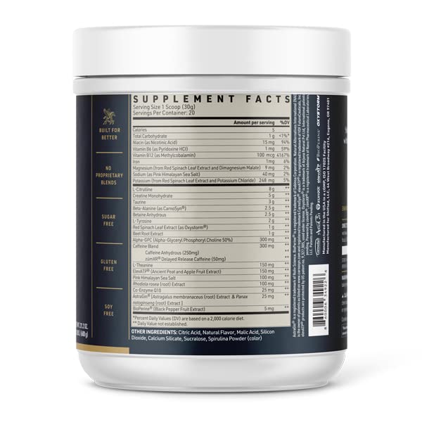 SHIFTED Maximum Pre Workout Powder, Energy & Focus Supplement with Creatine Monohydrate SHIFTED buy supplements canada