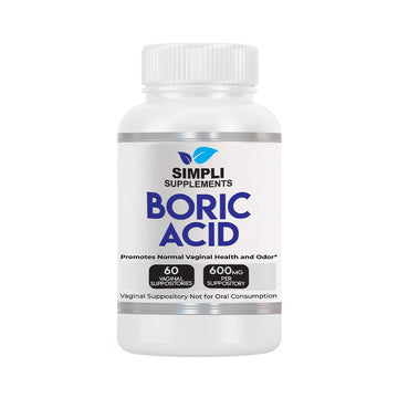 Simpli Supplements 60 Boric Acid Suppositories - Modern Support & Ancient Remedy - Scientifically Simpli Supplements buy supplements canada